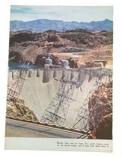 Vintage 1940s Union Pacific Railroad Dining Car Dinner Menu Boulder (Hoover) Dam