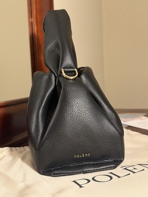POLENE Numero Neuf Mini Shoulder bag Crossbody Leather Women Black