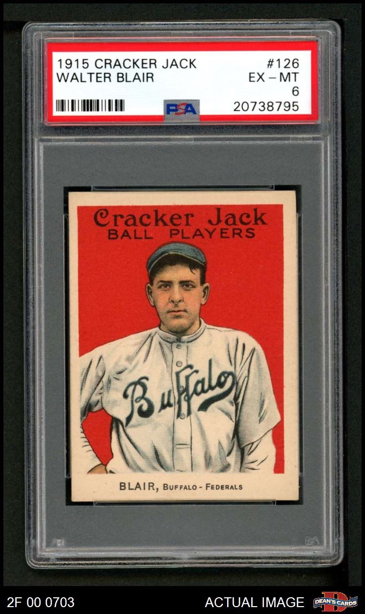 1915 Cracker Jack #126 Walter Blair PSA 6 - EX/MT