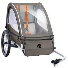 Rover Plus Foldable Bike Trailer for Kids, Single/Double Basalt 1 Passenger