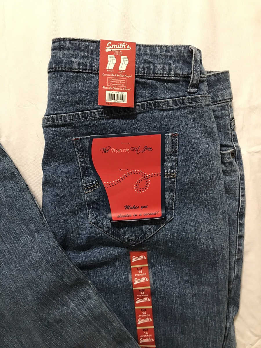 Smith's The Marissa Fit Jeans Women's Size 14 Bootcut Leg Blue