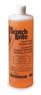3m 26012 Quick Clean Griddle Liquid, 1 Qt Bottle, 4/carton