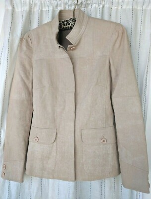 Pink Beige Tan Kookai Womens Jacket Coat Blazer Size 38