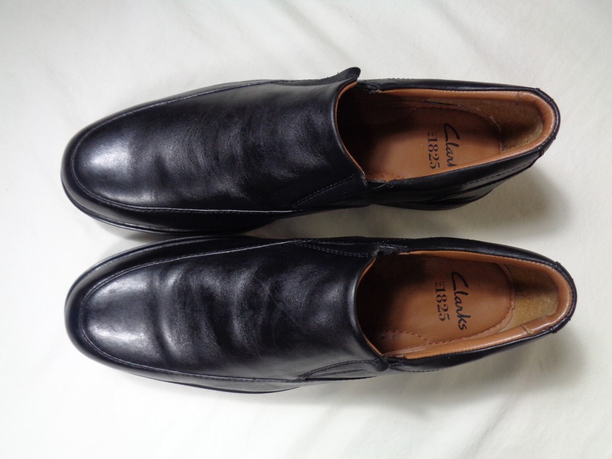 Clarks shoes Black Leather slip on Loafers men display picture 3