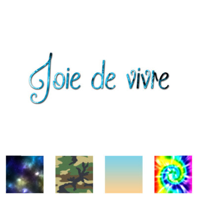 Joie De Vivre French - Vinyl Decal Sticker - Multiple Patterns & Sizes - ebn3747