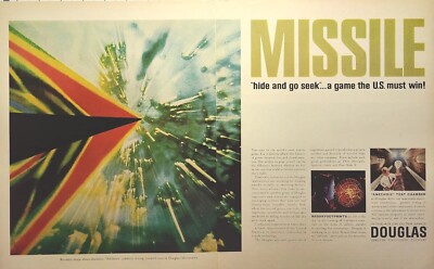 Douglas Laboratories Air Outer Space Missile Research Vintage Print Ad 1965