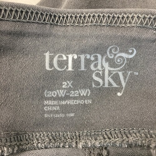 Terra Sky Ankle Skinny Pants Womens 2X Plus (actual 44x28) Gray Cotton Blend NEW - Picture 17 of 21