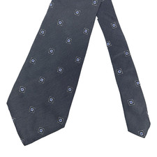 Lauren Ralph Lauren Mens Silk Tie Blue Geometric Made USA Hand Finished Necktie