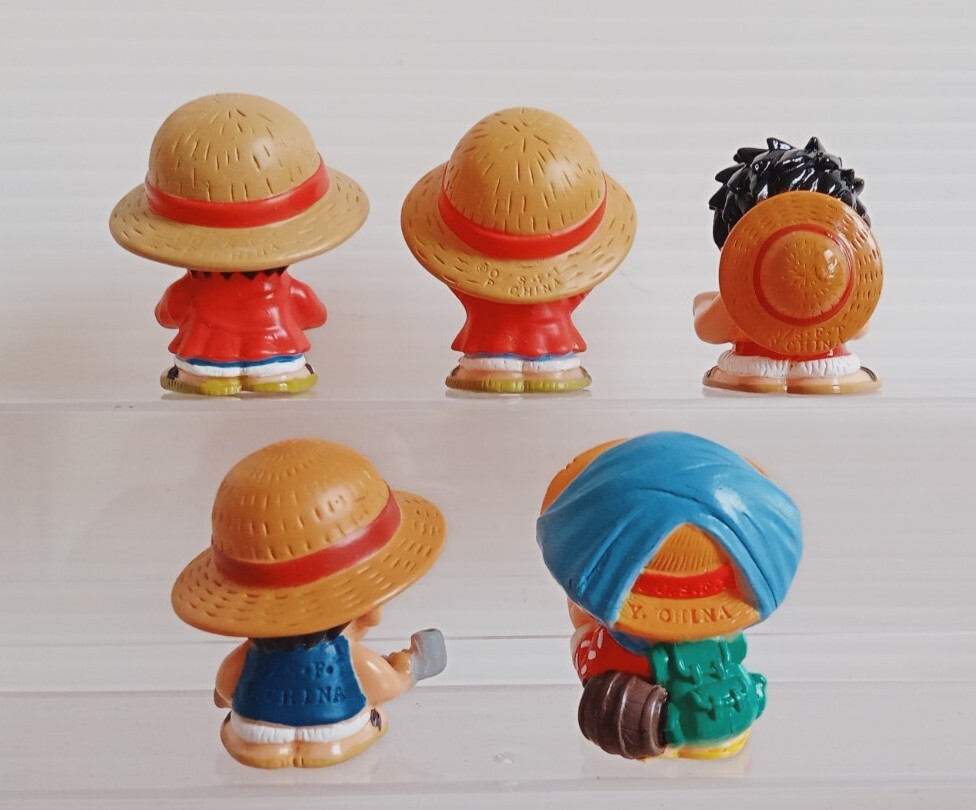 70's ワンピース hooked minoi curios lochie One Piece Finger Puppet Monkey Sanji Zoro Nico Robin Nami Camie