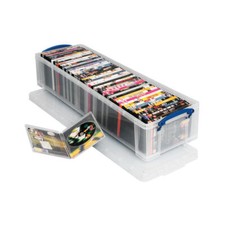 Really Useful 22L Plastic Storage Box With Lidded Handle Home Unit Clear 22CCB