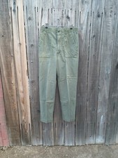 US Military Vintage OG 507 Green Fatigue Utility Trousers Pants Mens 30x31