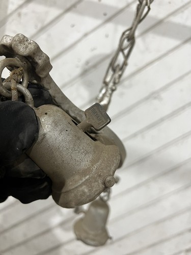 Antique Double Light Fixture Chain Pendant Pan Salvage - Picture 6 of 11