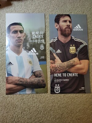 ARGENTINA Messi DiMaria ADIDAS Promo Posters VERY RARE