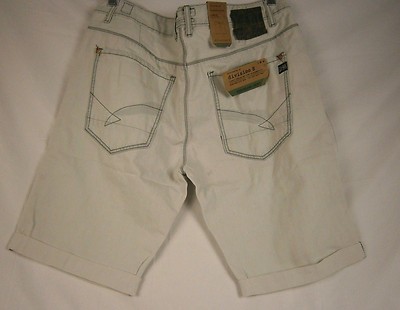 Division E Men's Atrium Denim Shorts 32 Cool White  NWT 530E L997
