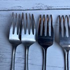 4 International Mark II  COLONIAL SCROLL  Salad Forks Stainless — photo 8