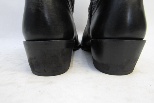 Ferrini Mens Size 10 D Blue Black Leather Cowboy Western Boots - Picture 8 of 11