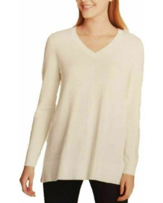 DKNY Jeans Ladies' V-Neck Sweater, Color-Ivory, Size- Small NWOT