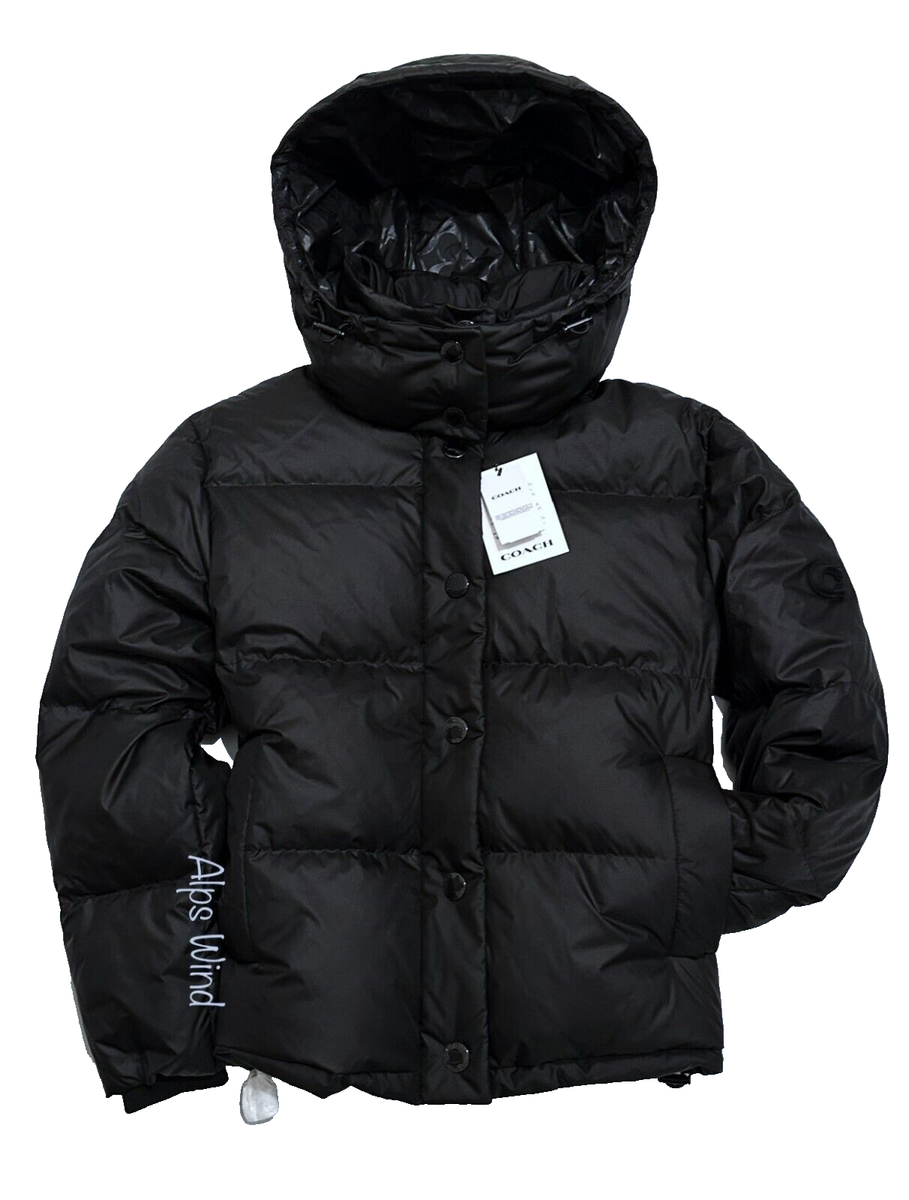coach ダウンジャケット　ショート丈 黒　表記サイズ2 S〜M New COACH Women's Black Short Down Puffer Jacket Size-L, $400 (62