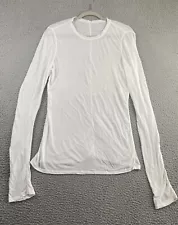 Lululemon Long Sleeve Light Pullover Top Running Activewear White Bust 38/40/42
