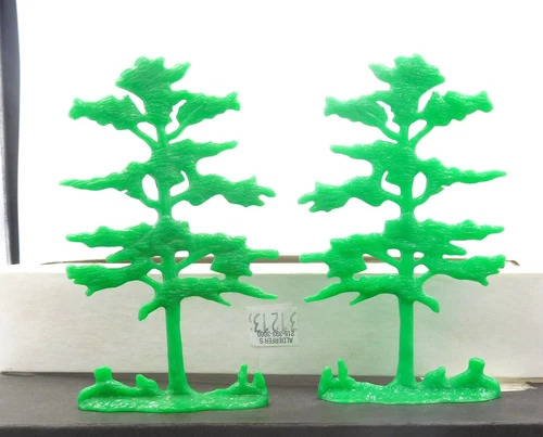 Marx Hard Plastic Scraggly Tree Set of Two