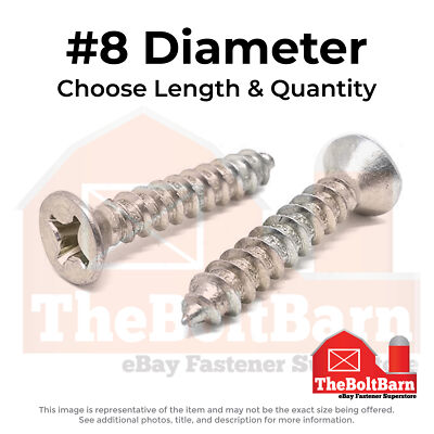 #ad #8 Stainless Phillips Flat Head Self Tapping Screws Choose Length amp; Qty $220.56