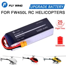 FlyWing FW450L RC Helicopter 5000mAh 4S Lipo Battery 14.8V 35C Battery XT60 Plug