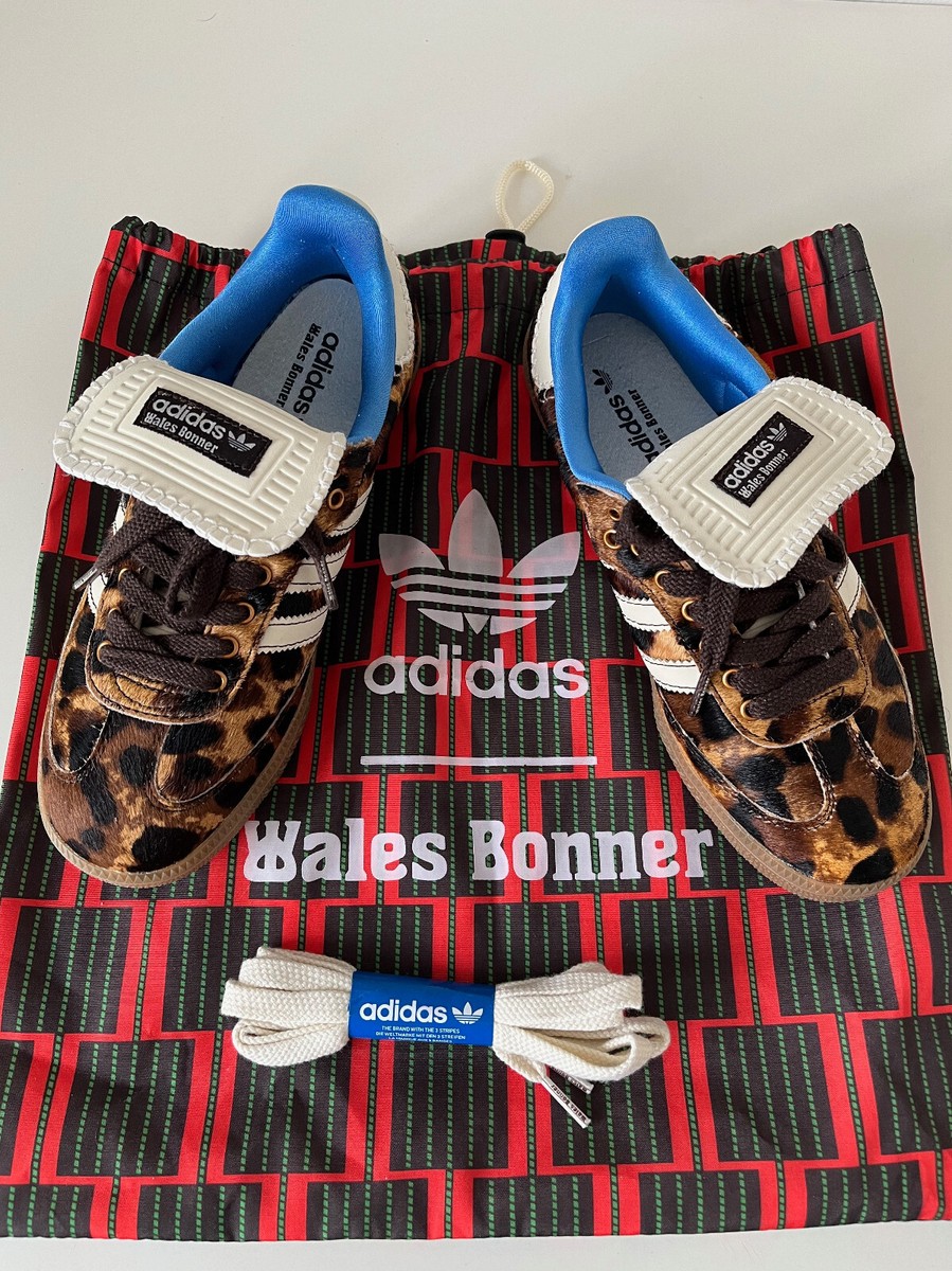 adidas gazelle silver green womens Wales Bonner Pony Hair Leopard Samba – La Garçonne main image 1