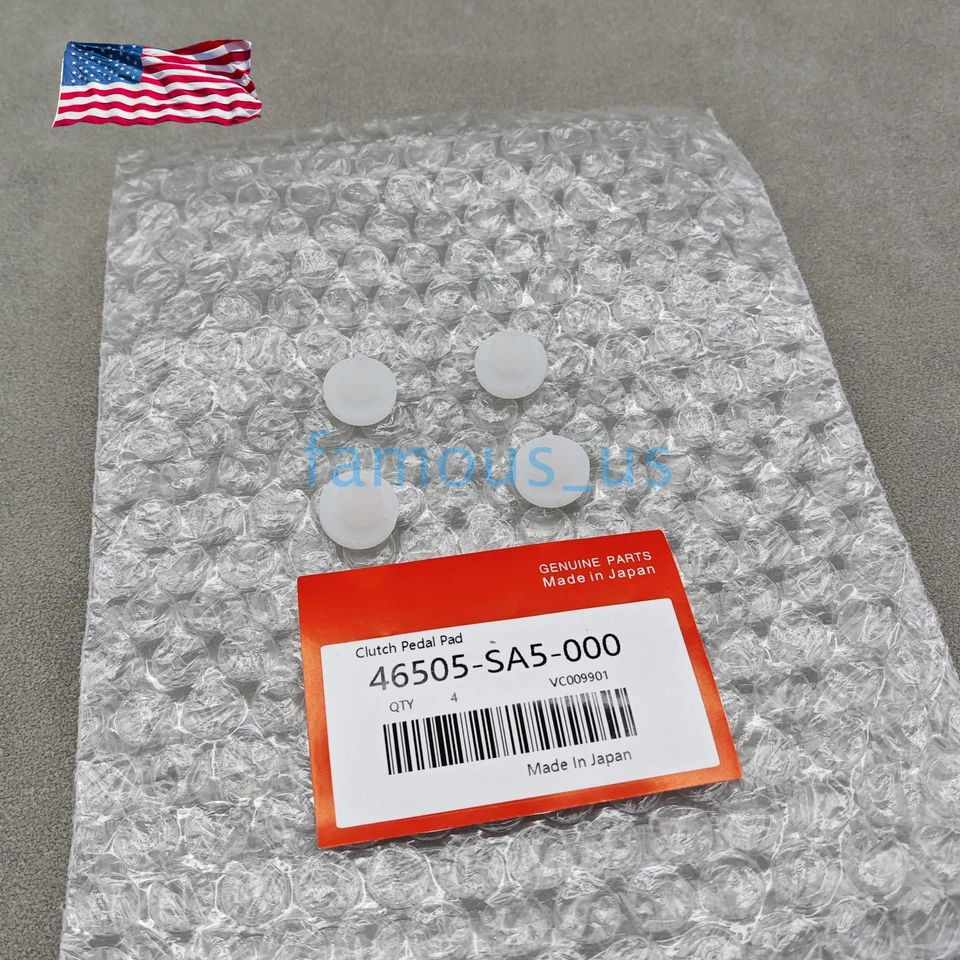 Novo 4x Pedal de Embreagem de Freio Rolha Stop Pad Compatível com Honda Civic Accord Novo - Imagem 3 de 4