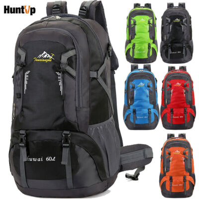 Men's Large Waterproof 60L Backpack Camping Hiking Bag Outdoor Travel  Rucksack | eBay
