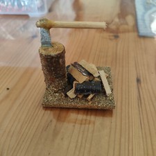 Krippenbau Modellbau Hackstock aus Holz