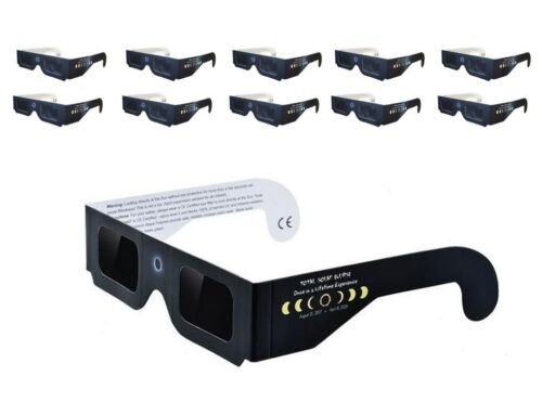 10 Pack Solar Eclipse Glasses | CE & ISO Certified | USA Seller - Picture 1 of 6