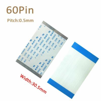 Pitch 0.5mm 60-Pin FFC/FPC Flexible Flat Cable Wire 20624 80C 60V VW-1 W:30.5mm 