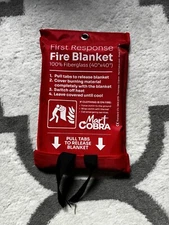 Mart Cobra Emergency Fire Blanket for Home and Kitchen – Easy to Carry 40” x 40”