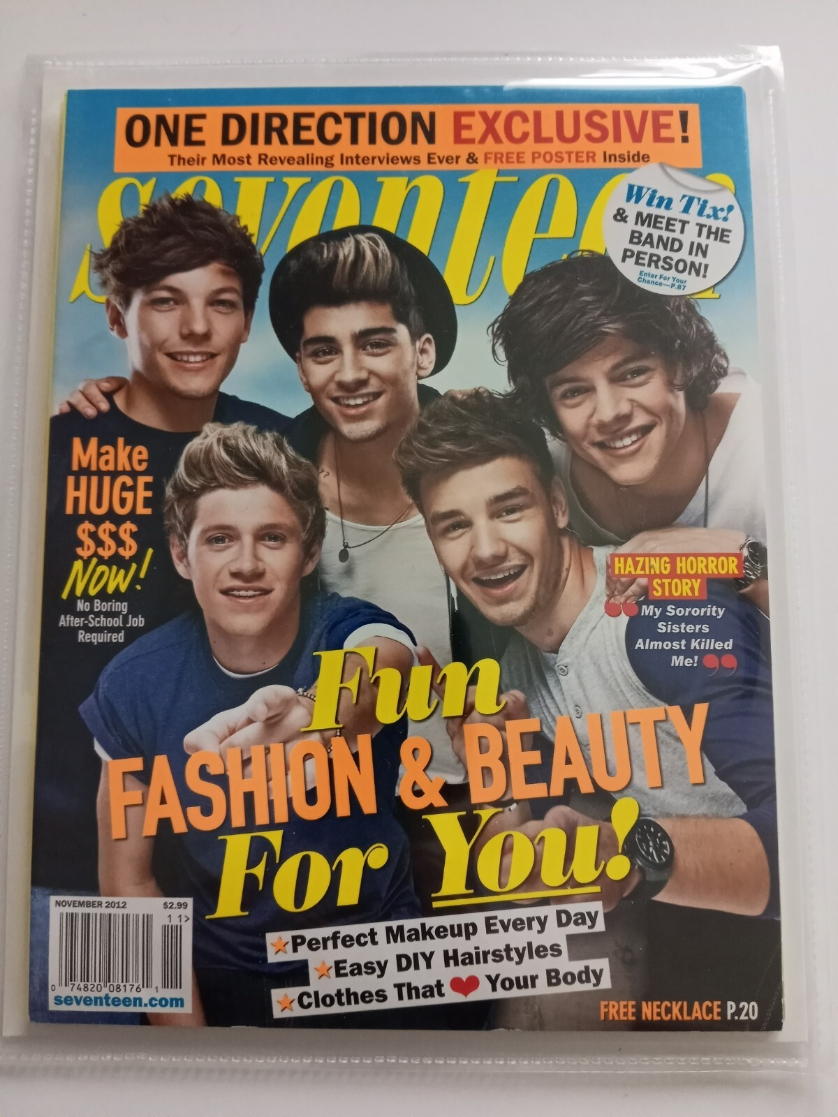 Seventeen Magazine One Direction November 2012  Harry Styles Liam Payne Louis
