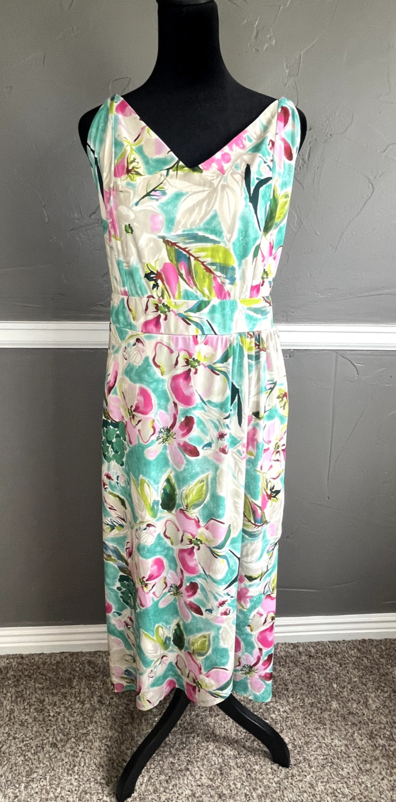 Torrid Women's Size 2X Multi Color Hi Low Maxi Dress Stretch