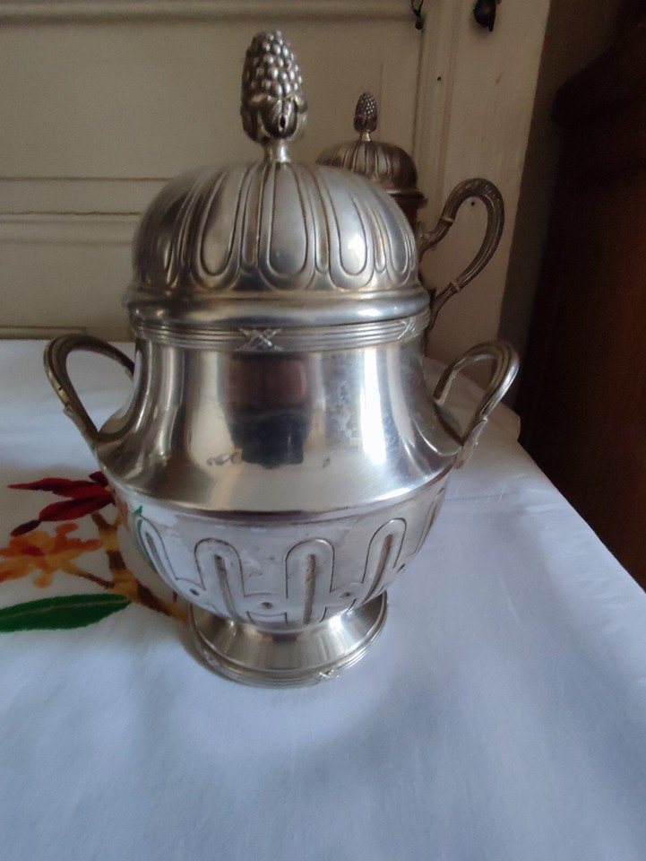 Bouillet Bourdelle Service Tea Coffee 4 Parts silver plated Acanthes