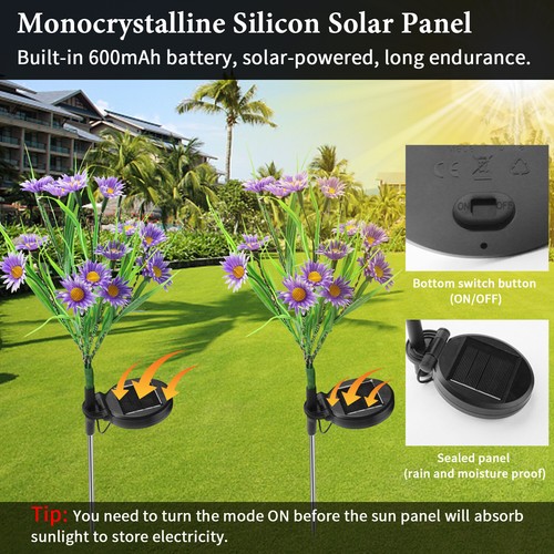 Solar Garden Lights Waterproof LED Lights Outdoor Lawn Garden Terrace Decoration - Picture 58 of 72