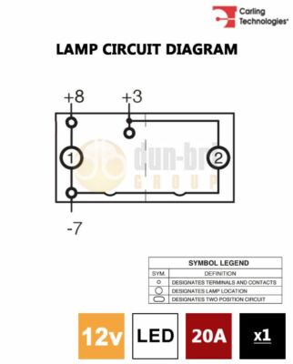 CARLING SWITCH Interruttore Contura II ON-OFF-(ON) 12V - Foto 2