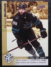 2021-22 21/22 Upper Deck Game Dated GOLD #33 Brent Burns San Jose Sharks / 100