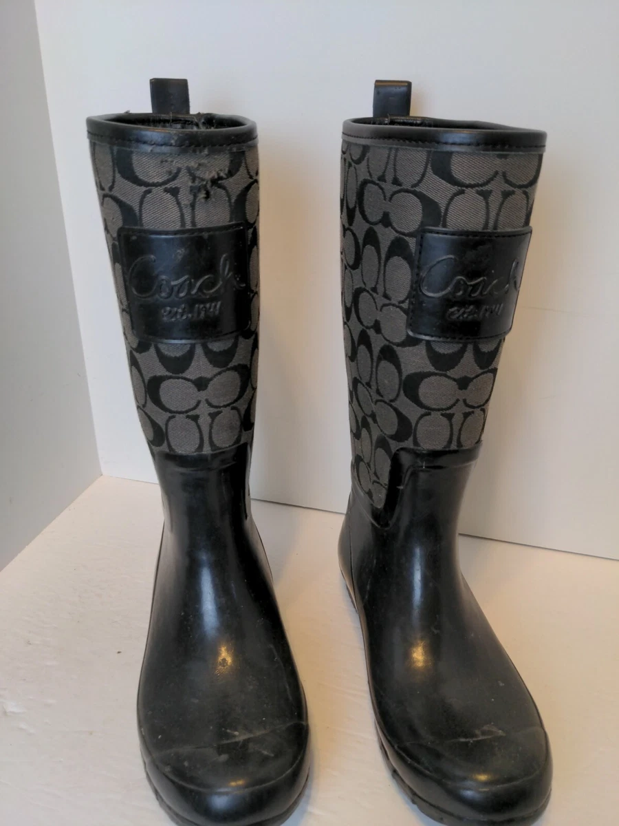Coach rain hotsell boots size 8