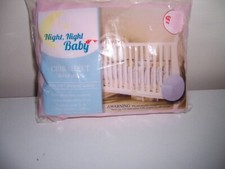Night Night baby crib sheet fitted new Pink