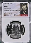1965 Kennedy Half Dollar 50c SMS  NGC MS66 Bx75