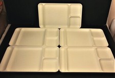 Tupperware Divided Tray x5 Cream Color Lunch Picnic Camping Hiking Outdoors