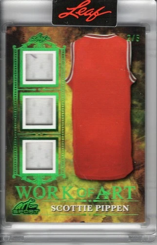 2026 LEAF ART OF SPORT SCOTTIE PIPPEN 3X-GAME-USED RELIC #2/5 *WORK OF ART*
