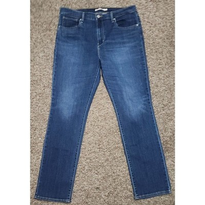 Levi s 724 Women s Jeans W32 L30 High Rise Straight Leg Dark Wash Stretch Denim