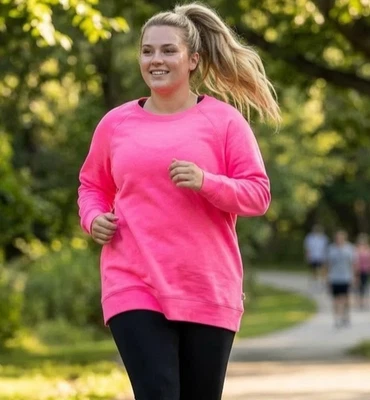 Lane Bryant Livi Activewear Women's Plus 22/24 Pullover Sweatshirt Neon Pink - Image 1 of 4