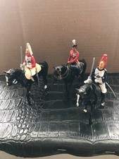 Britains, Lifeguard, Horseguard, Queen Elizabeth, on Horses, Metal, LOOK 