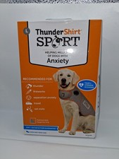 ThunderShirt Sport Charcoal Gray Color Dog Anxiety Jacket Size L