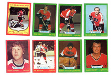 1973-74 O-Pee-Chee Hockey - PHILADELPHIA FLYERS - LOT of 8 Vintage NHL OPC Cards