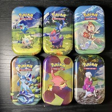 6 Pok mon Mini Tin Lot EMPTY - NO PACKS 151 Prismatic Crown Zenith Ascended